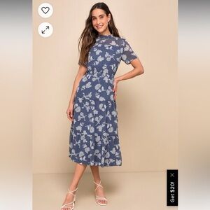 Lulus floral midi dress